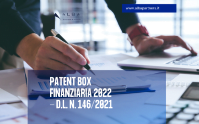 Patent Box Finanziaria 2022 – D.L. n. 146/2021