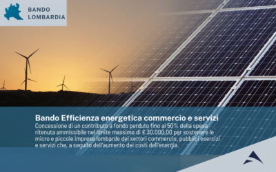 Unioncamere Lombardia – Bando Efficienza energetica commercio e  servizi