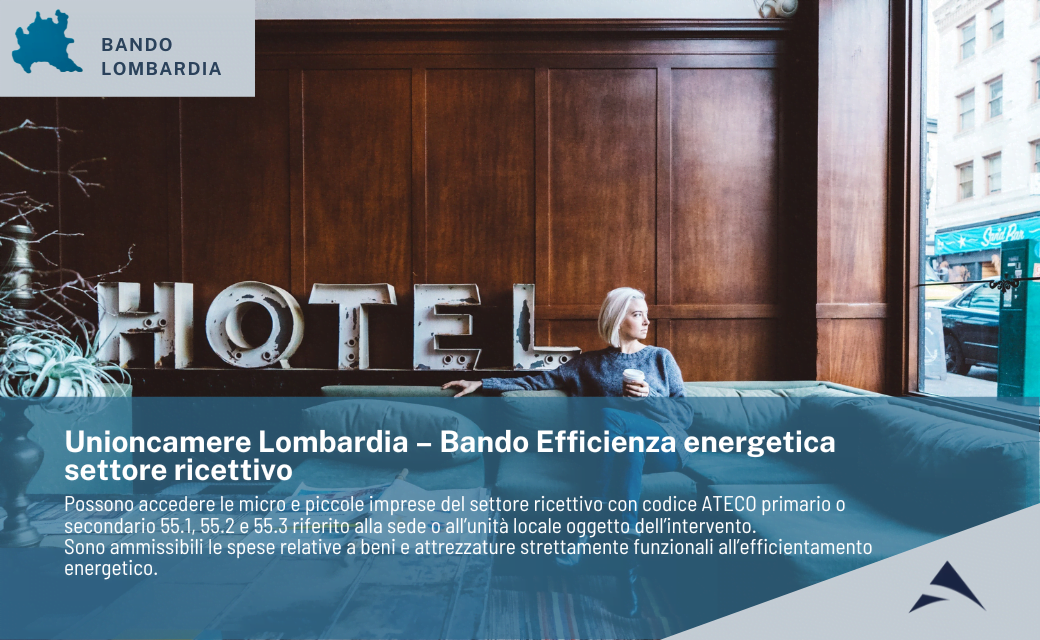 Unioncamere Lombardia – Bando Efficienza energetica settore  ricettivo