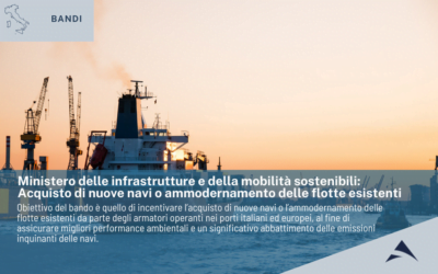 Ministero delle infrastrutture e della mobilità sostenibili – acquisto di nuove navi o ammodernamento delle flotte esistenti
