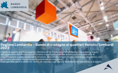 Regione Lombardia – Bando di sostegno ai quartieri fieristici lombardi 2023