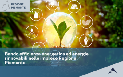 Bando efficienza energetica ed energie rinnovabili nelle imprese Regione Piemonte