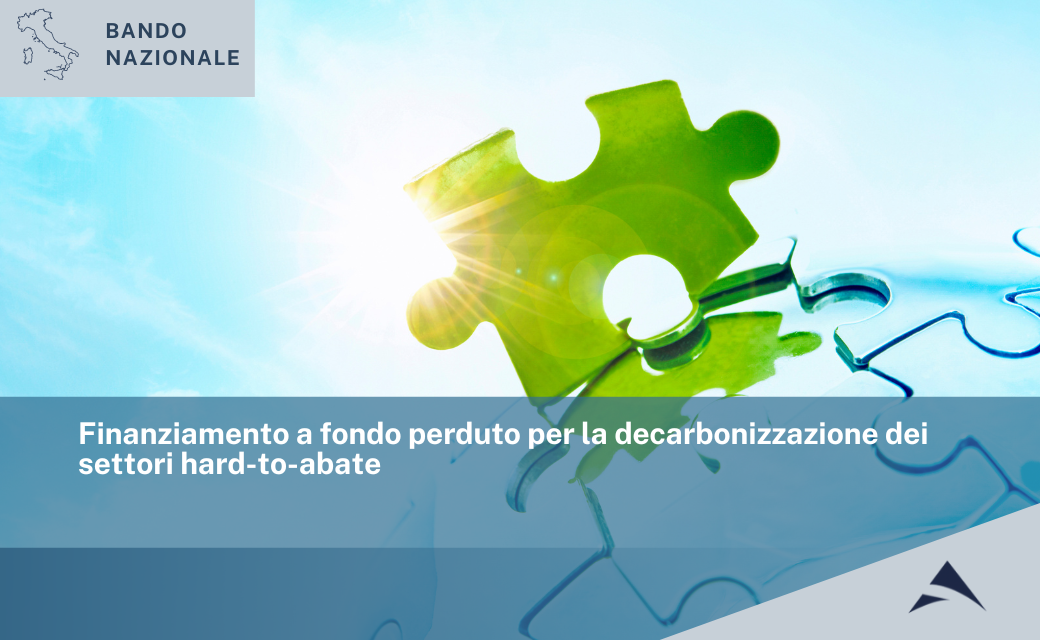 Finanziamento a fondo perduto per la decarbonizzazione dei settori hard to abate MASE