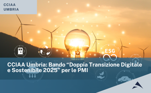 CCIAA Umbria: Bando “Doppia Transizione Digitale e Sostenibile 2025” per le PMI