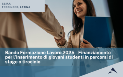 CCIAA di Frosinone e Latina: Bando Formazione Lavoro 2025 – Finanziamento per l’inserimento di giovani studenti in percorsi di stage o tirocinio