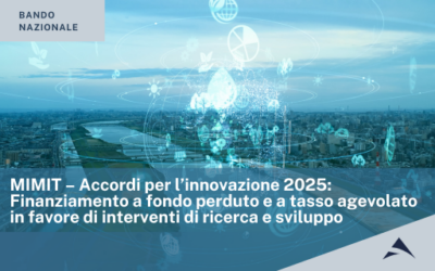 MIMIT – Accordi per l’innovazione 2025: Finanziamento a fondo perduto e a tasso agevolato in favore di interventi di ricerca e sviluppo