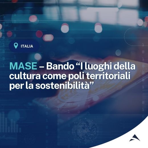 MASE – Bando “I luoghi della cultura come poli territoriali per la sostenibilità”