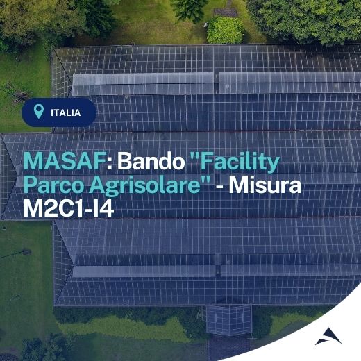 MASAF: Bando “Facility Parco Agrisolare” – Misura M2C1-I4